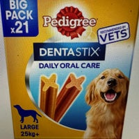 Pedigree Dentastix Daily Large Adult Dog Treats 21 x Dental Sticks 810g