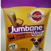 Pedigree Jumbone Mini Small Adult Dog Treats Chicken & Lamb 4 Chews 160g